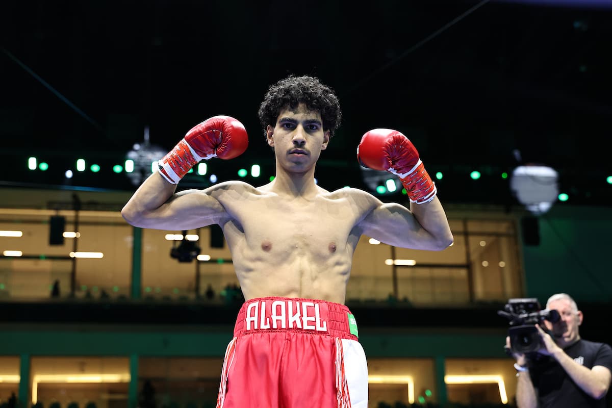 Mohammed Alakel after his victory over Yumnam Santosh Singh