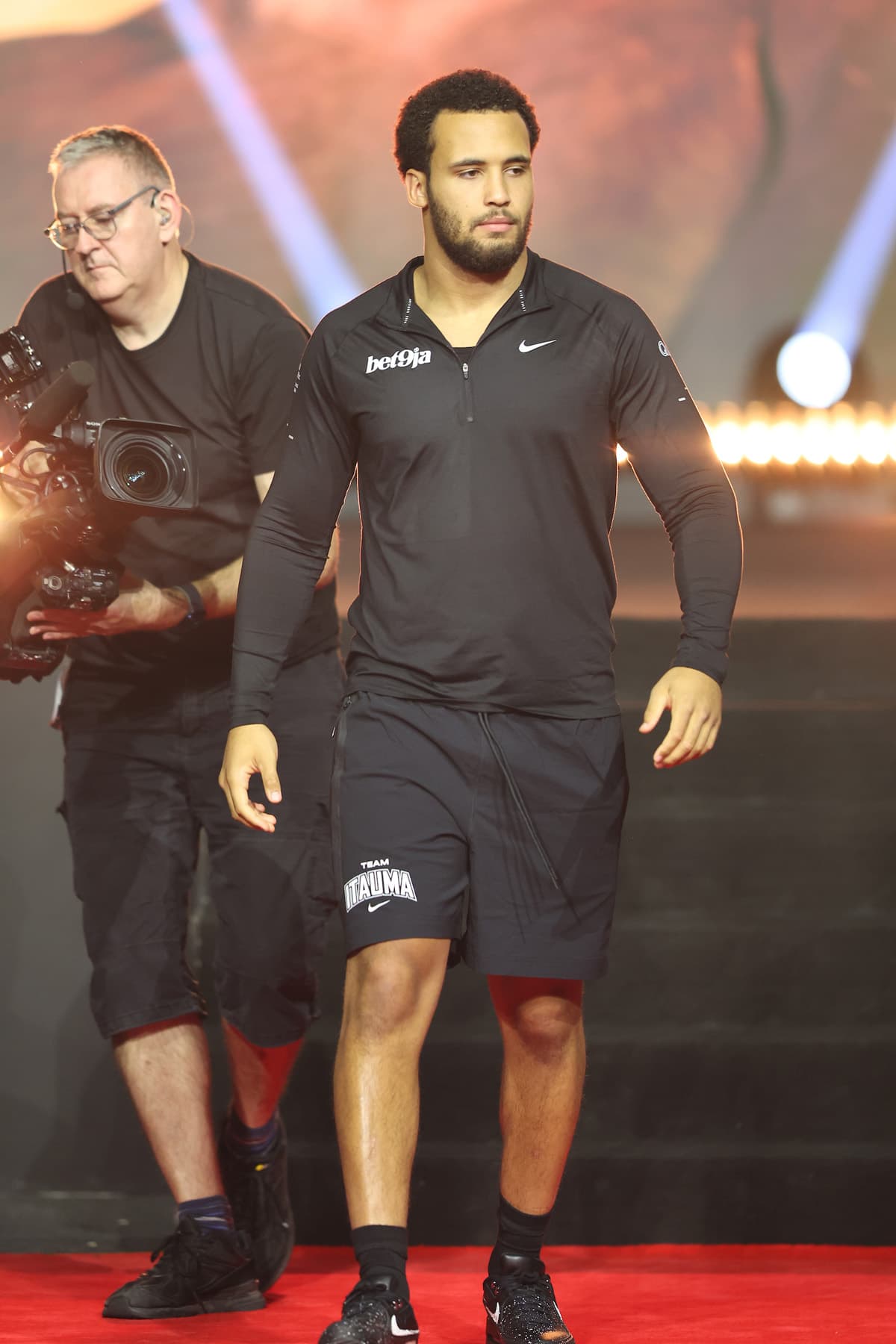 Moses Itauma during his grand arrival for his boxing bout in Riyadh, Saudi Arabia
