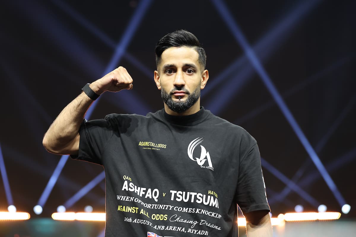 Qais Ashfaq during his grand arrival for his boxing bout in Riyadh, Saudi Arabia