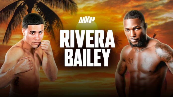 Image features the faces of Jan Paul Rivera and Daniel Bailey promoting their boxing bout at MVP 14 in Orlando, Florida