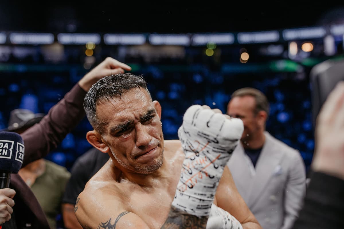 Tony Ferguson after his victory over Salt Papi