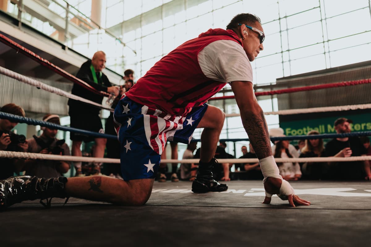Tony Ferguson during the open workout
