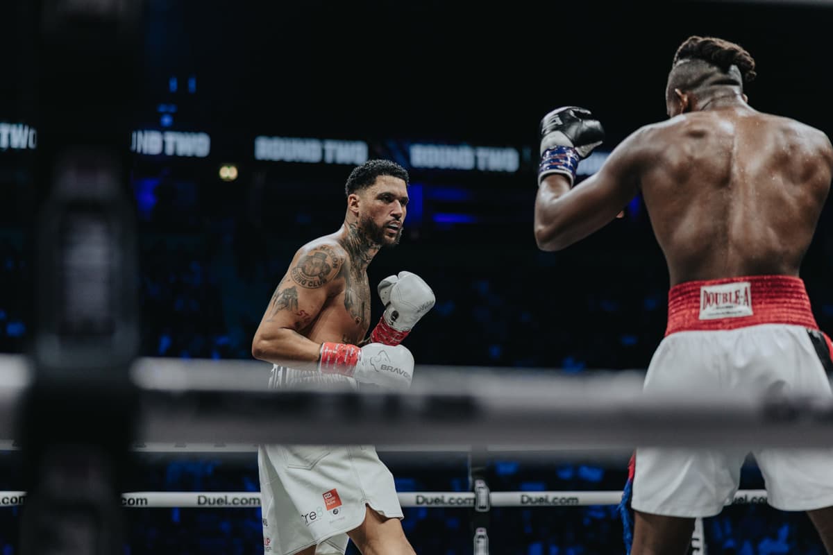 Ty Mitchell during his boxing bout against Sean Hemphill
