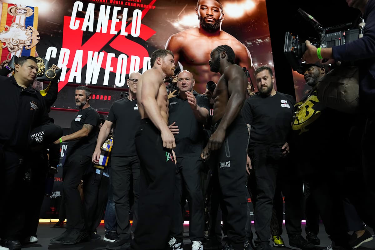 Canelo Alvarez and Terence Crawford face off