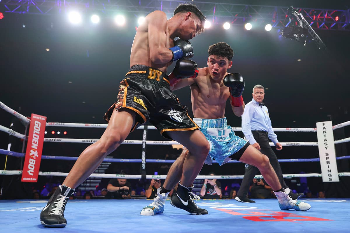 Gael Cabrera and Judy Flores during their bout