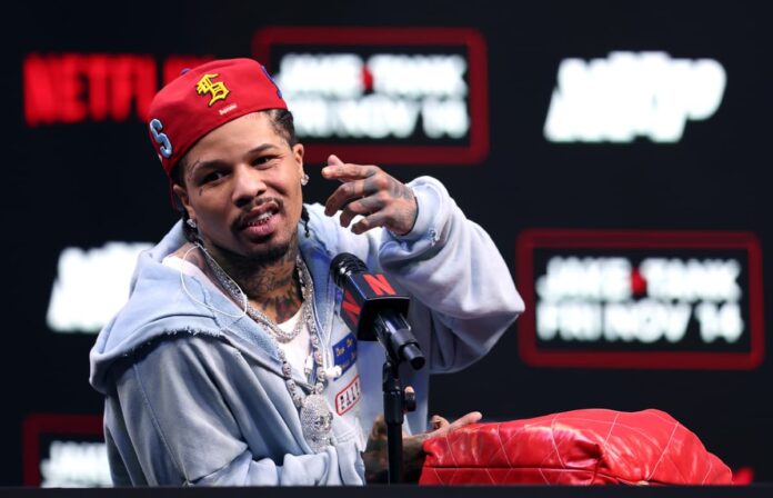 Gervonta Davis during the press conference in Miami