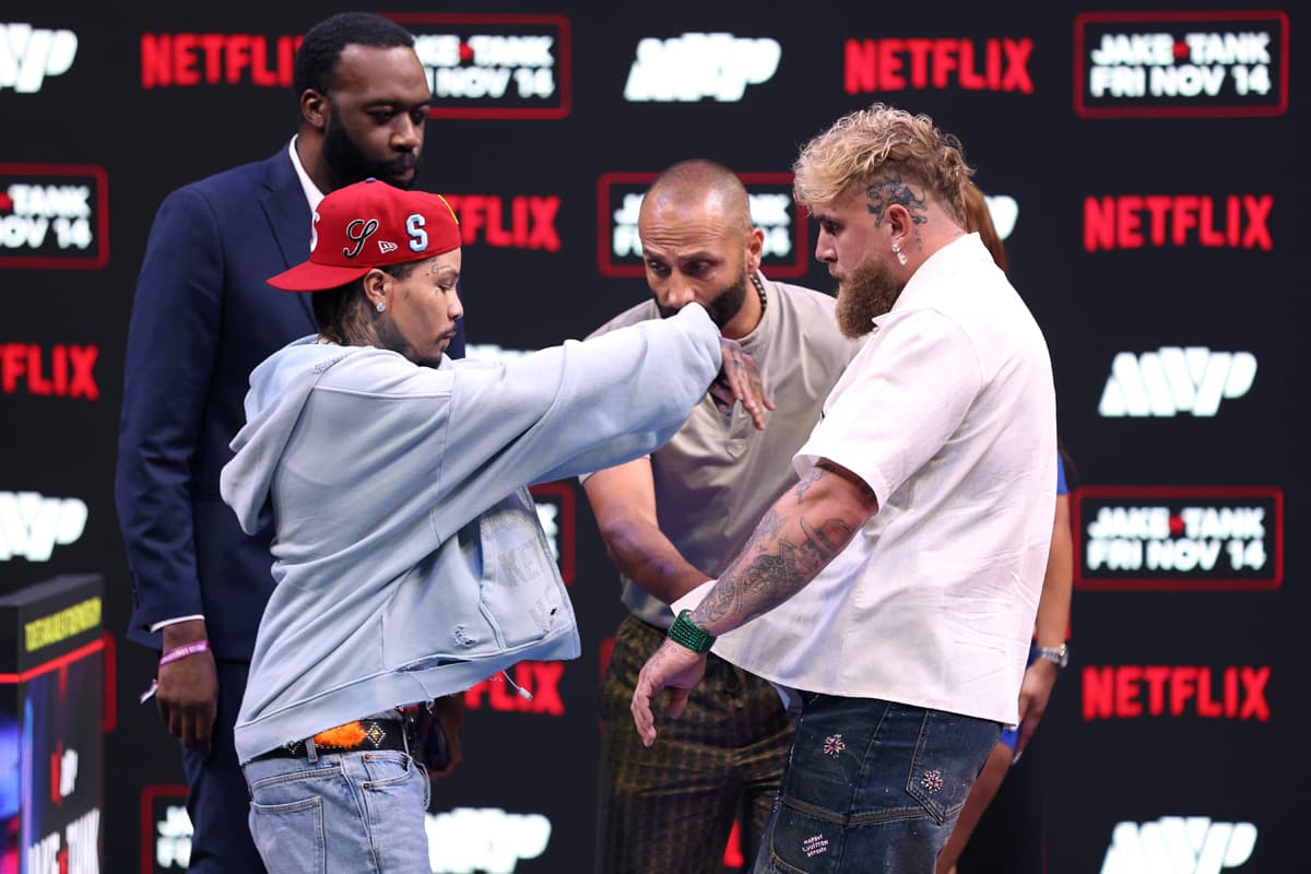 Gervonta Davis pushes Jake Paul