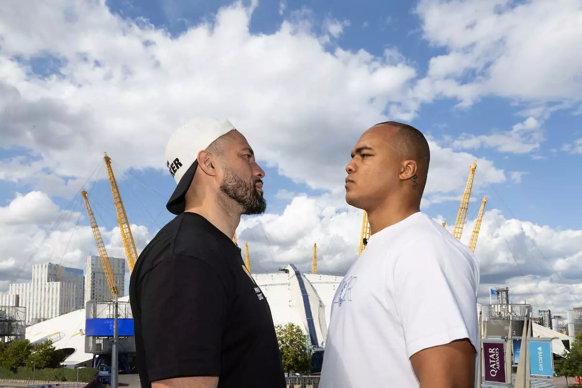 Photos: Joseph Parker and Fabio Wardley face off outside The O2 - FIGHTMAG
