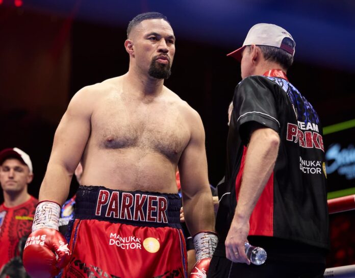 Joseph Parker in the ring during his boxing bout