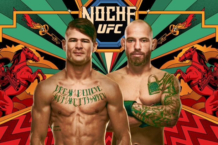 The faces of Diego Lopes and Jean Silva, promoting their MMA bout at Noche UFC