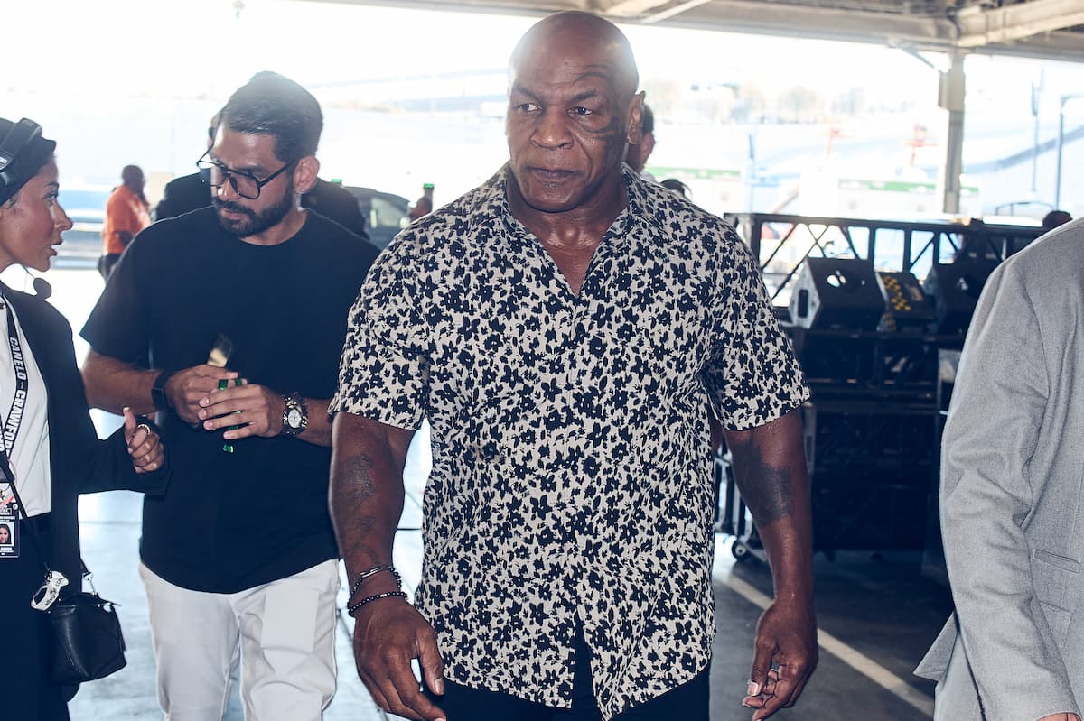 Mike Tyson arrives