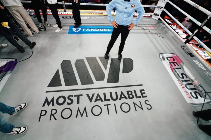 Most Valuable Promotions logo displayed on a boxing ring