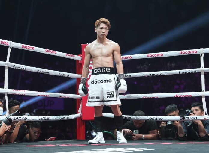 Naoya Inoue during his bout against Murodjon Akhmadaliev