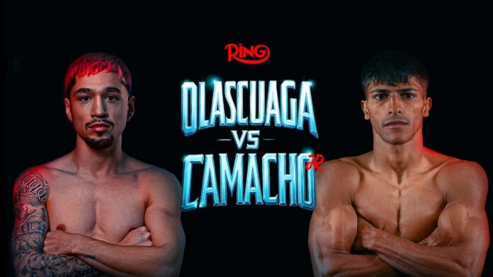 The faces of Anthony Olascuaga and Juan Carlos Camacho for their boxing bout at The Underdog in Las Vegas