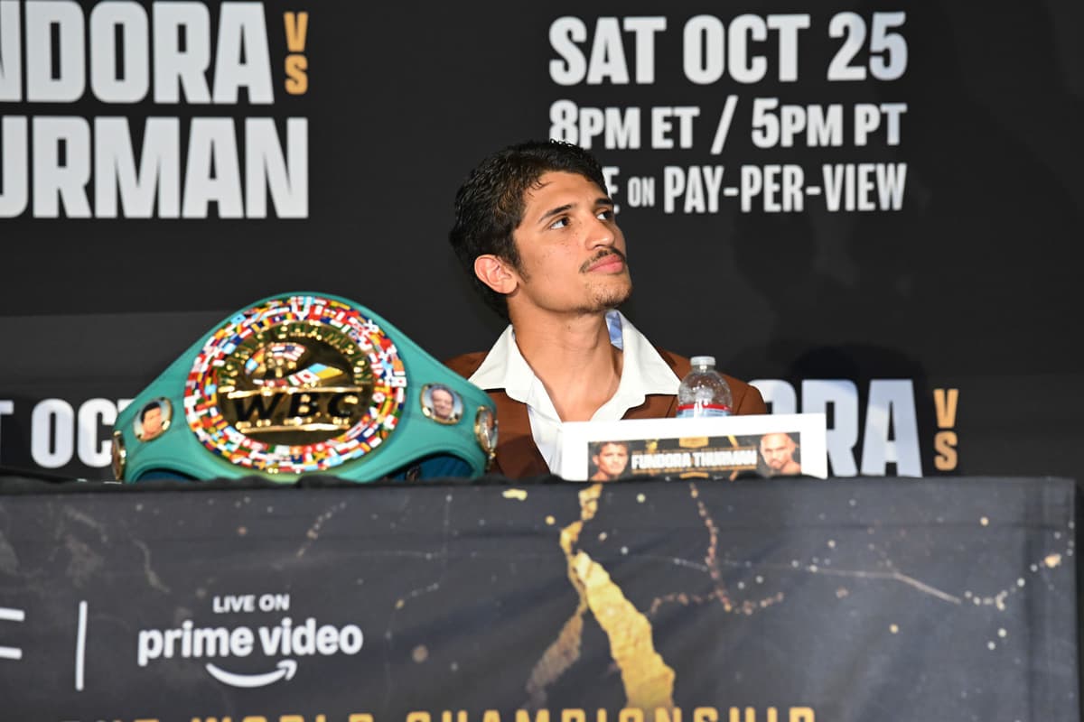 Sebastian Fundora during the press conference
