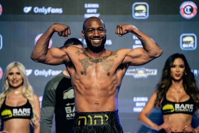 Austin Trout during the BKFC KnuckleMania 3 weigh-in