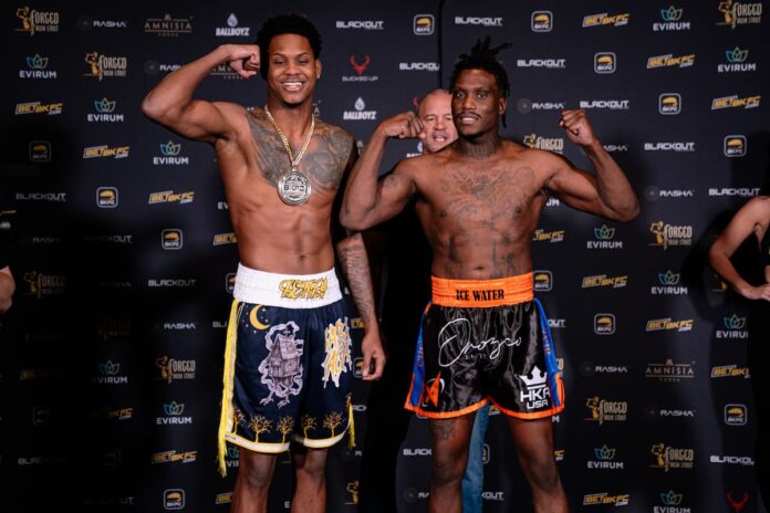 Bryce Henry and Roderick Stewart at the BKFC Hammond weigh-in