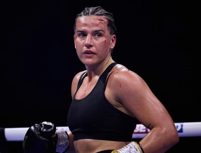 Chantelle Cameron during her boxing bout