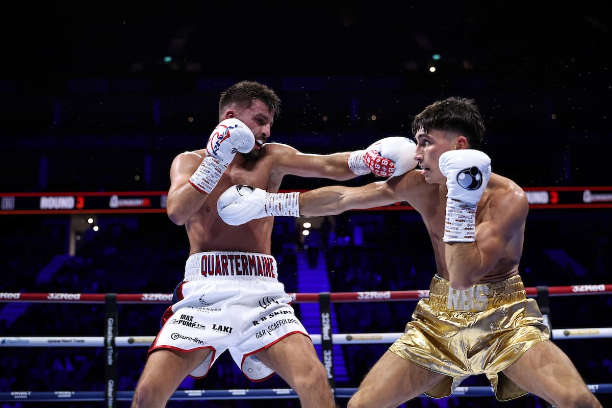 Danny Quartermaine and Royston Barney-Smith during their bout