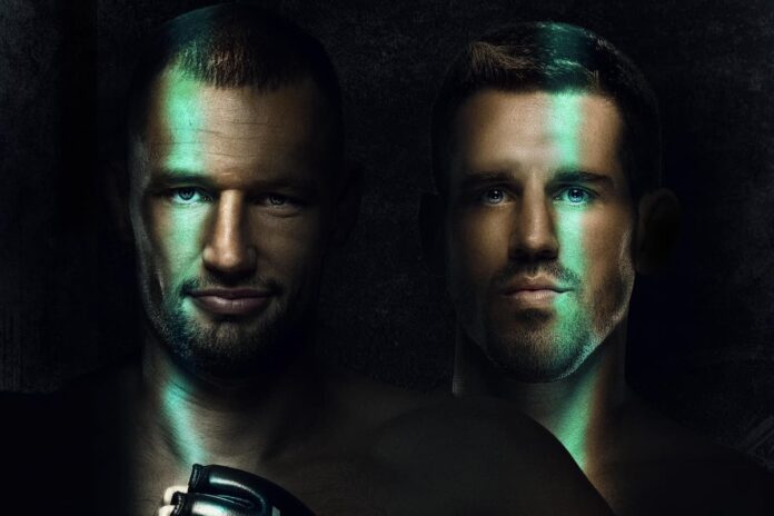 The faces of Reinier de Ridder and Brendan Allen, promoting their MMA bout at UFC Vancouver