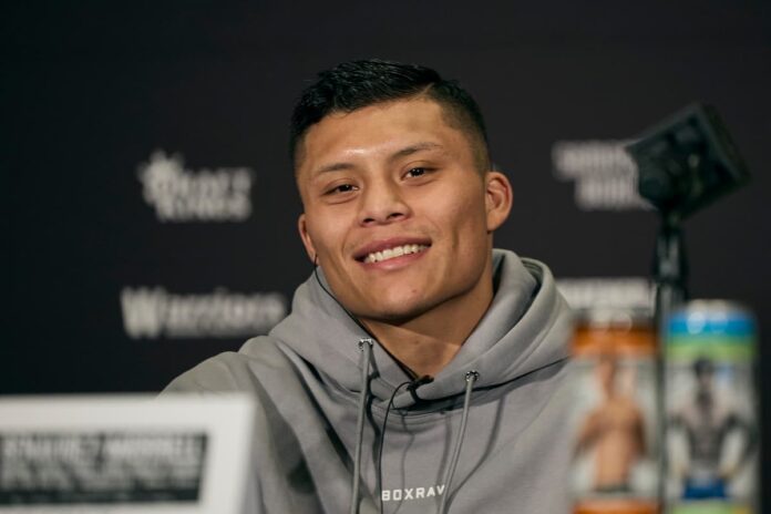 Isaac Cruz during the press conference