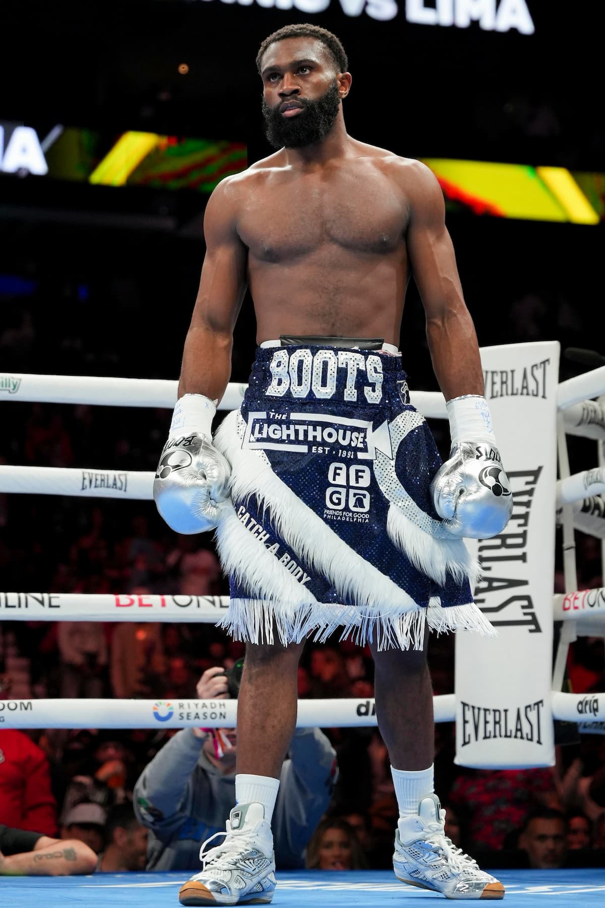 Jaron Ennis during his bout against Uisma Lima