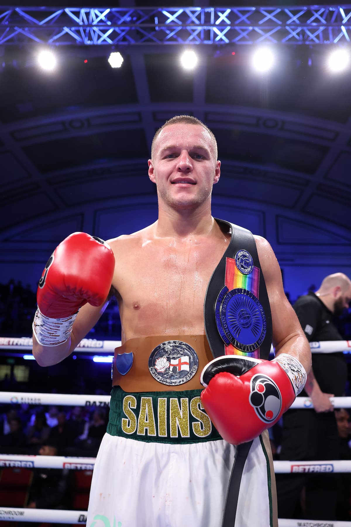 Jimmy Sains during his boxing bout against Troy Coleman
