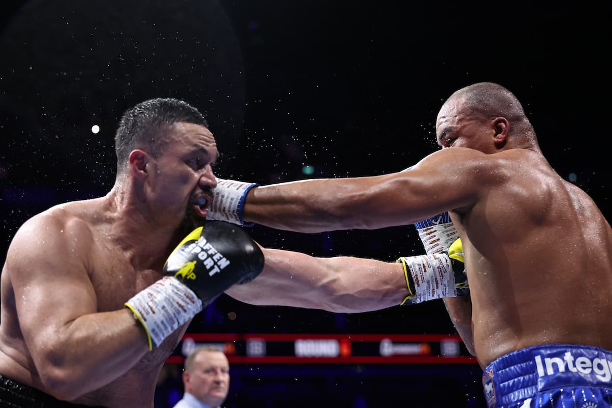 Joseph Parker and Fabio Wardley during their bout