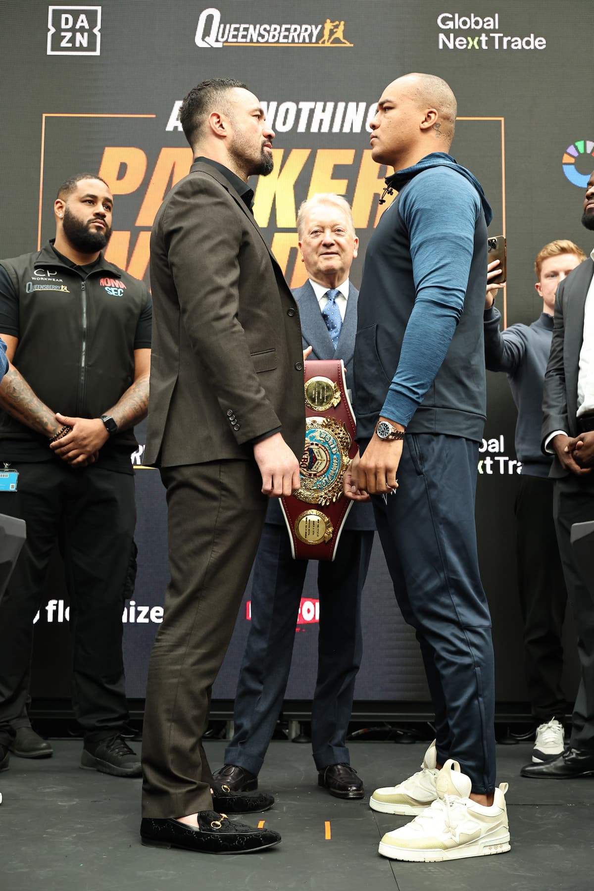 Joseph Parker and Fabio Wardley face off