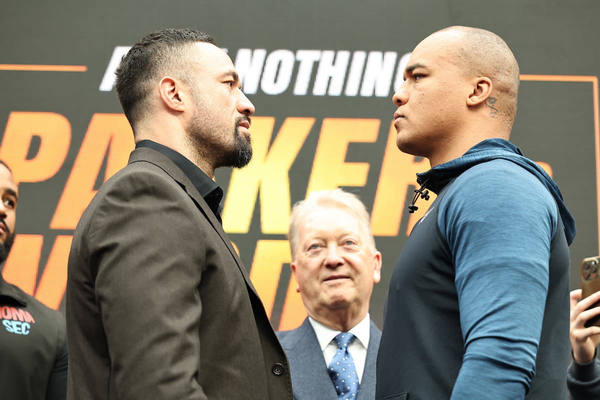 Joseph Parker and Fabio Wardley face off