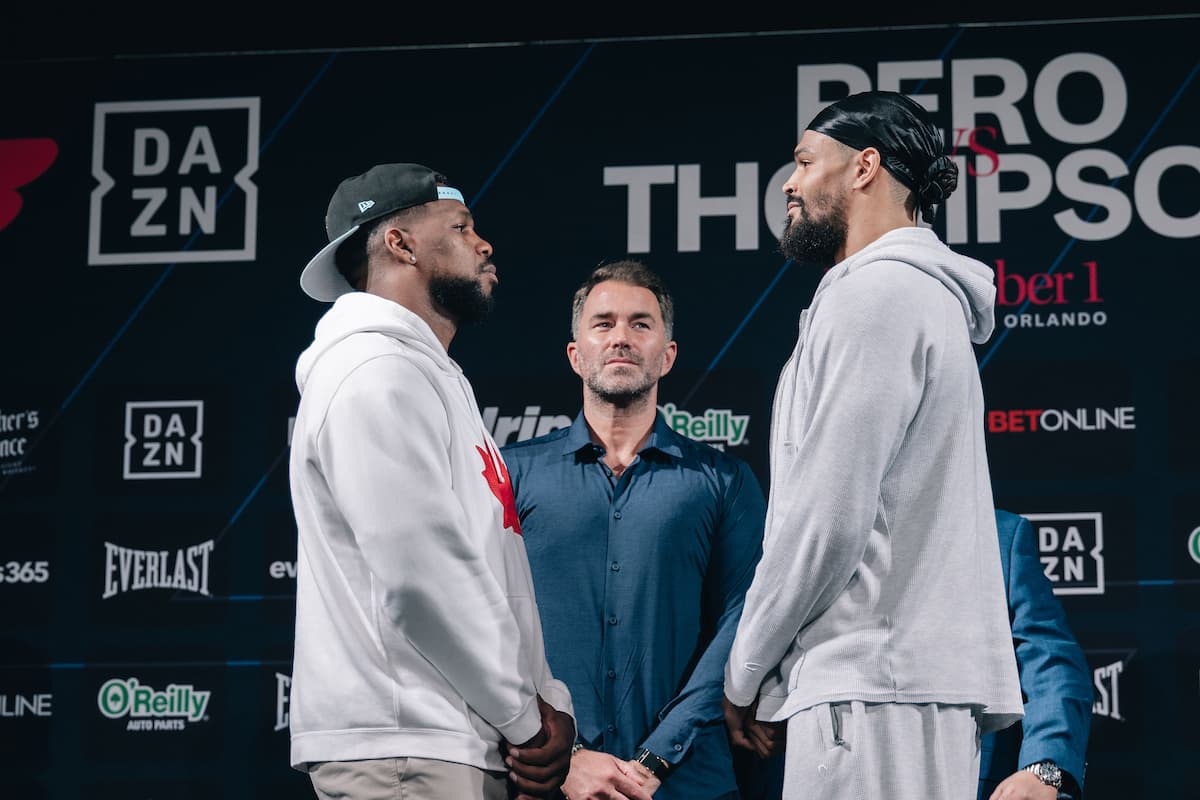 Lenier Pero and Jordan Thompson face off