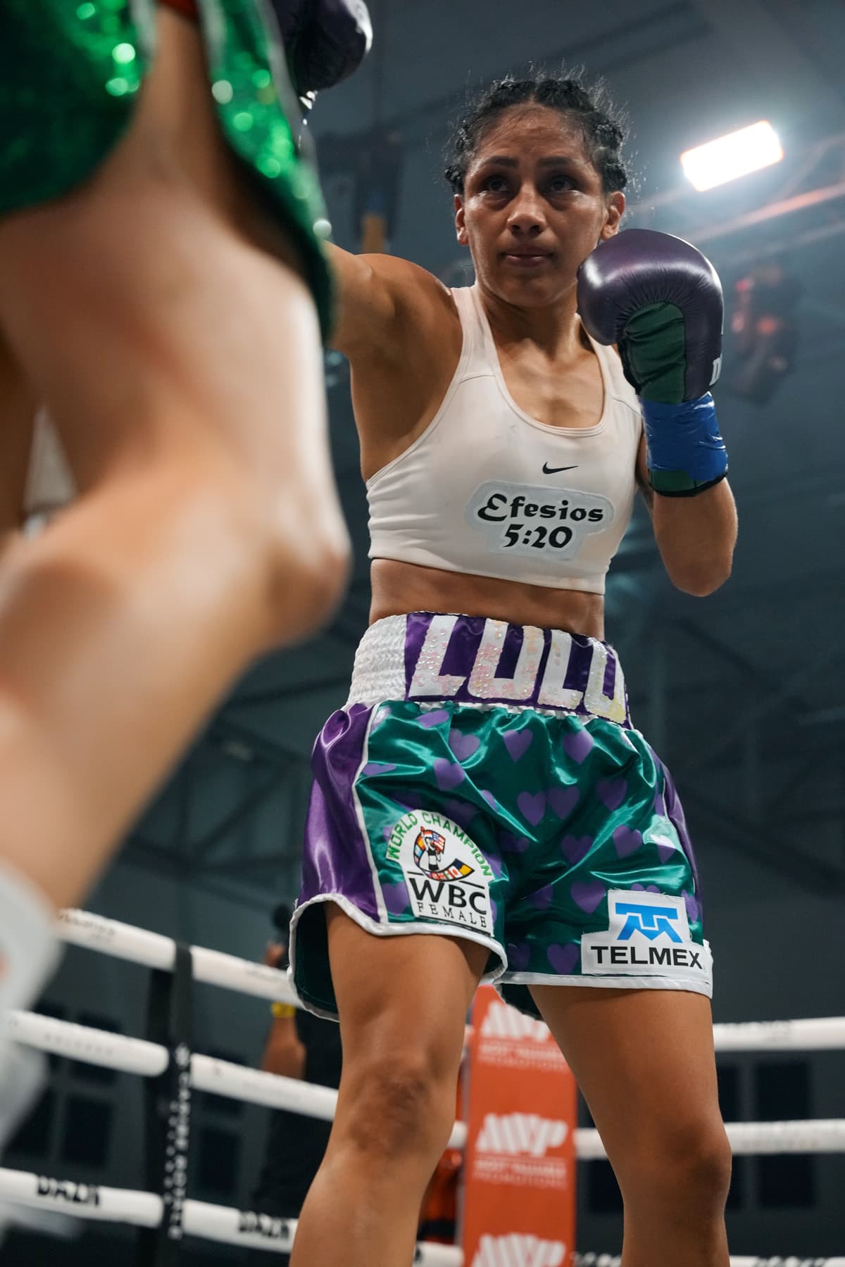 Lourdes Juarez during her bout against Yesica Nery Plata