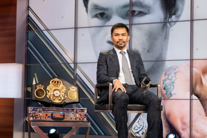 Manny Pacquiao during the press conference