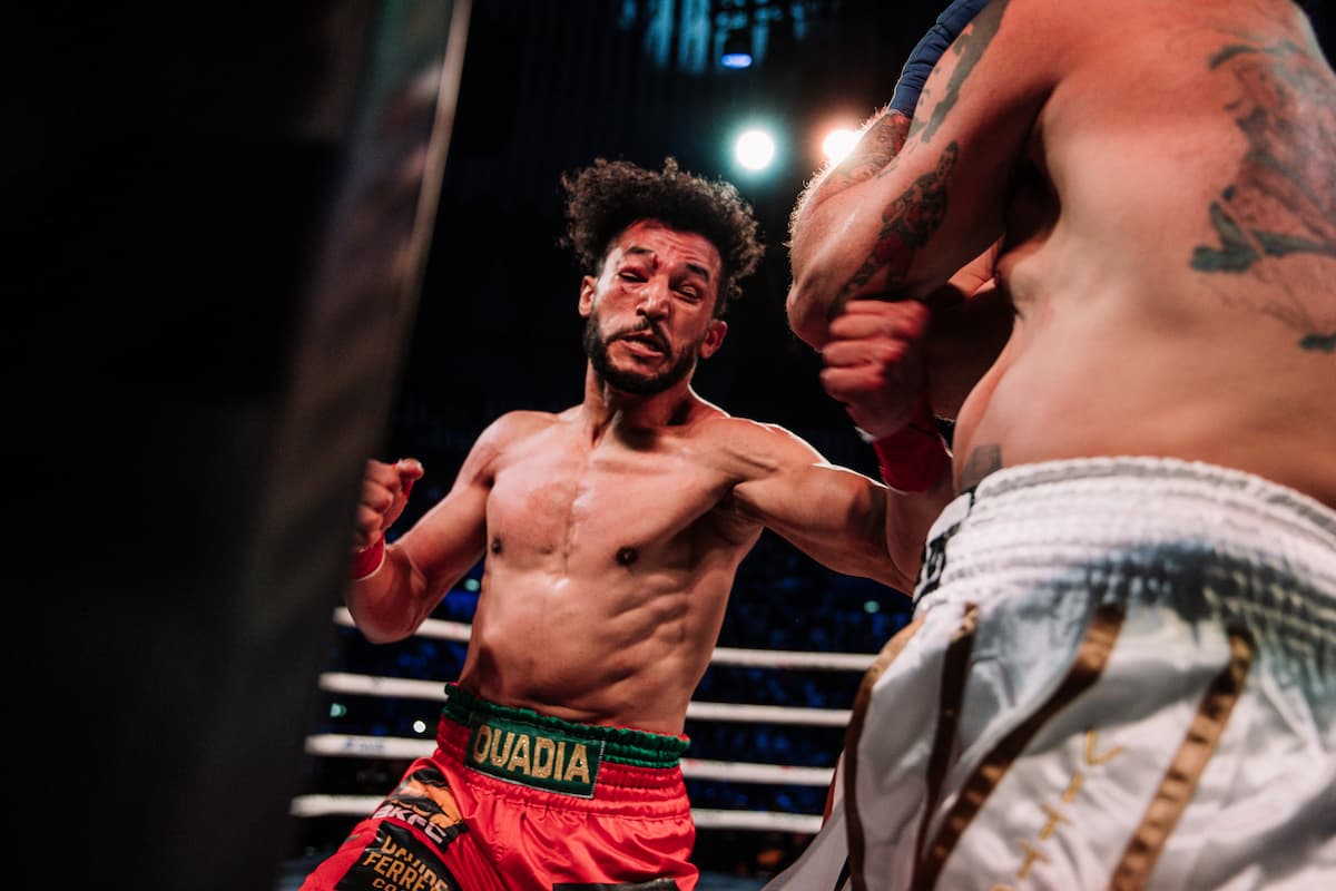 Ouadia Tergui during his bout against Enzo Tobia