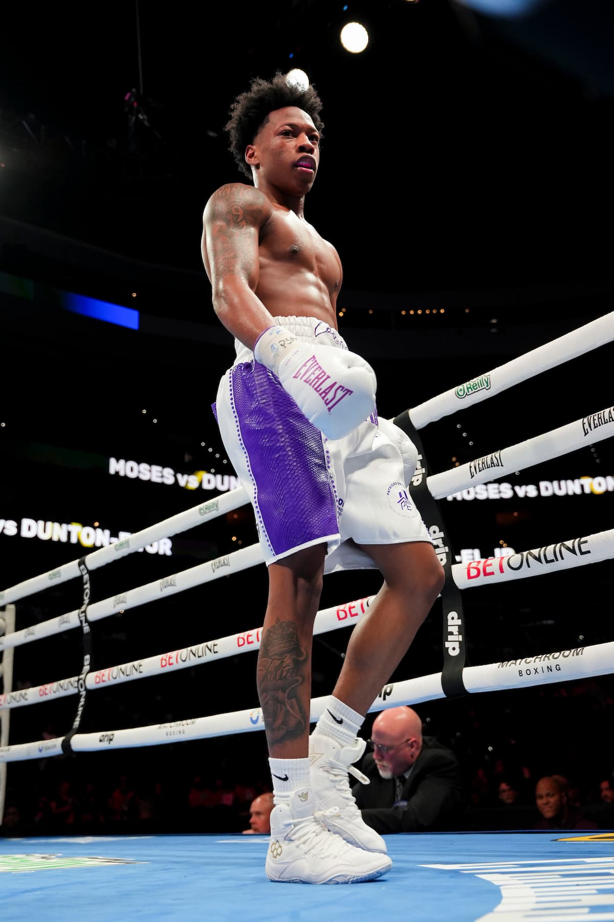 Zaquin Moses during his bout against Antonio Dunton El Jr