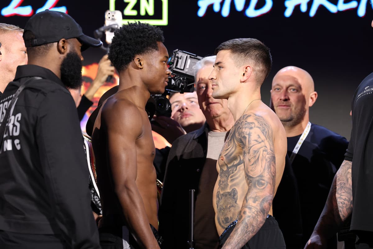 Abdullah Mason and Sam Noakes face off