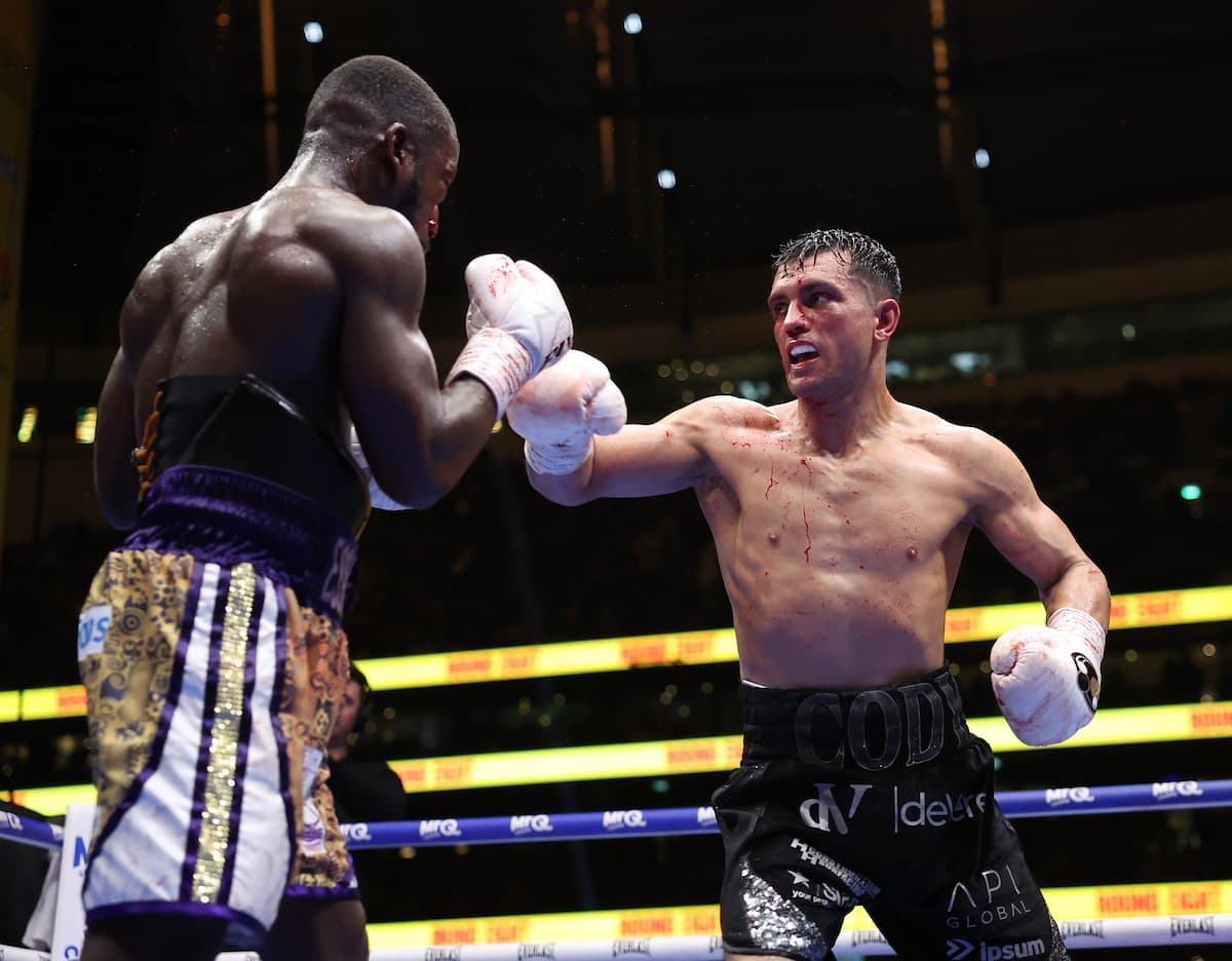 Jack Catterall and Ekow Essuman during their bout