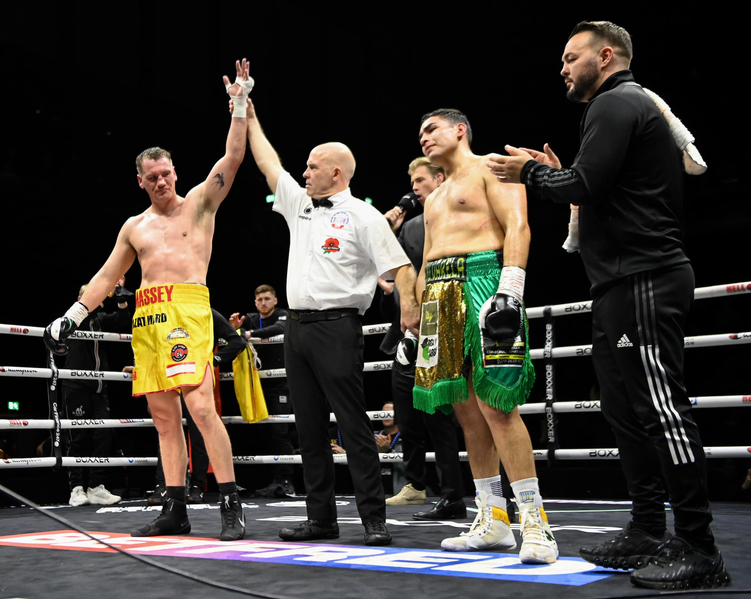 Jack Massey defeats Ivan Gabriel Garcia during their boxing bout