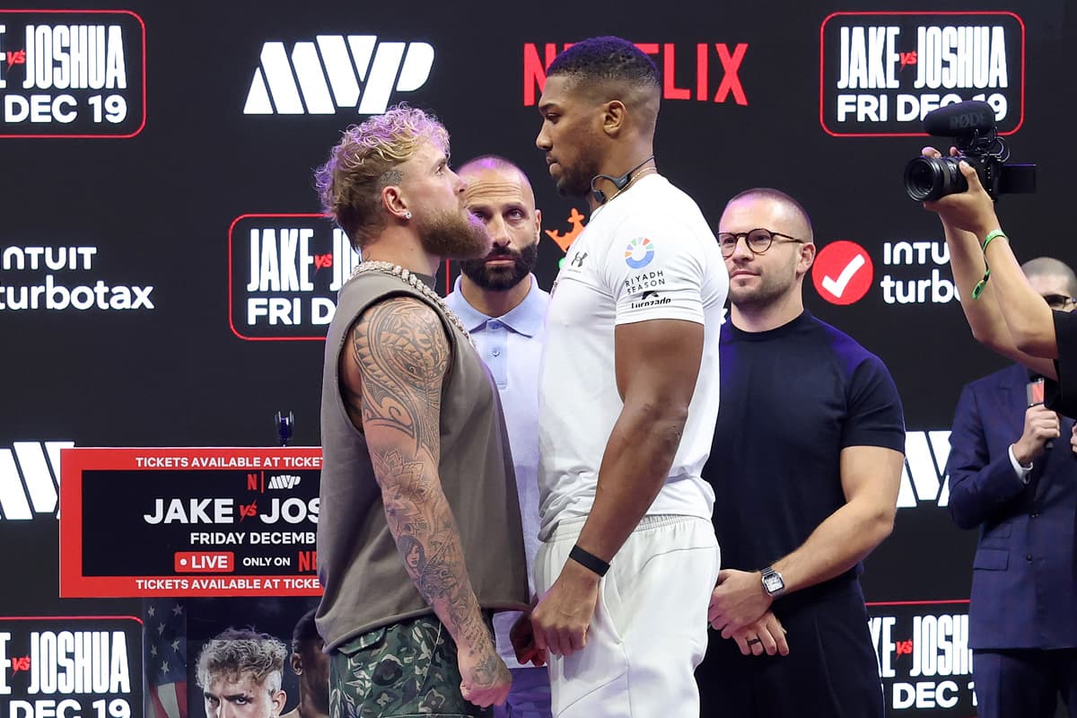 Jake Paul and Anthony Joshua face off