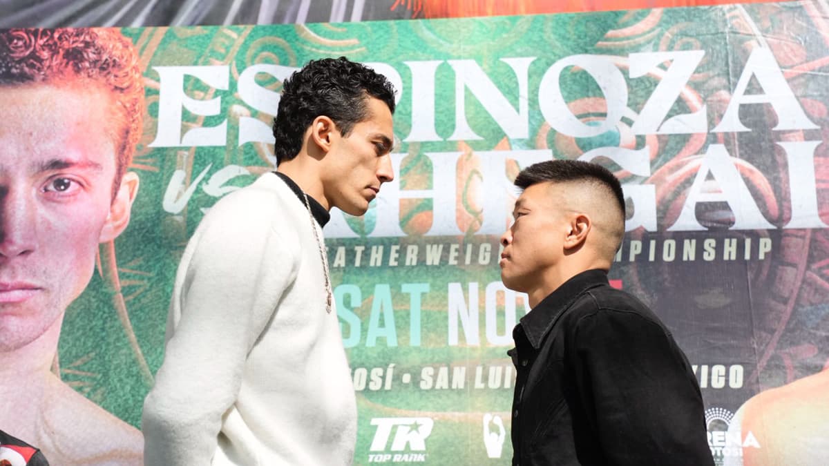 Rafael Espinoza and Arnold Khegai face off