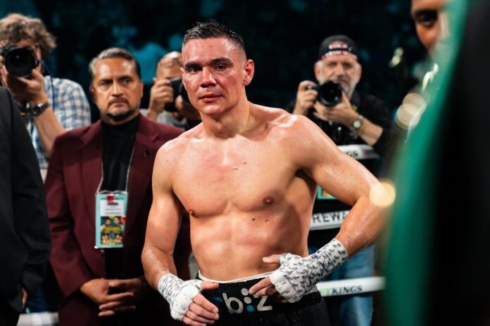 Tim Tszyu during his rematch against Sebastian Fundora