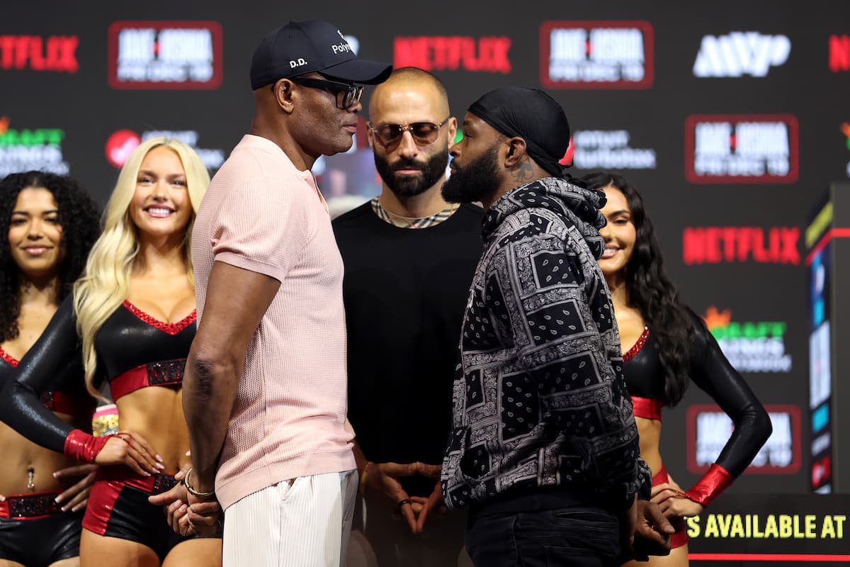 Anderson Silva and Tyron Woodley face off