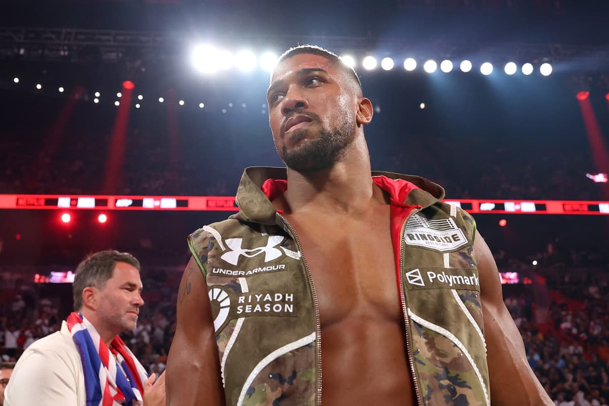 Anthony Joshua makes his ring walk