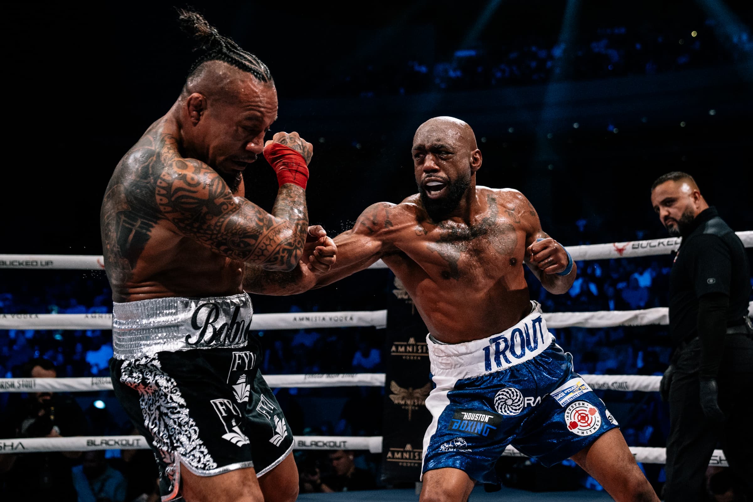 Austin Trout punches Luis Palomino