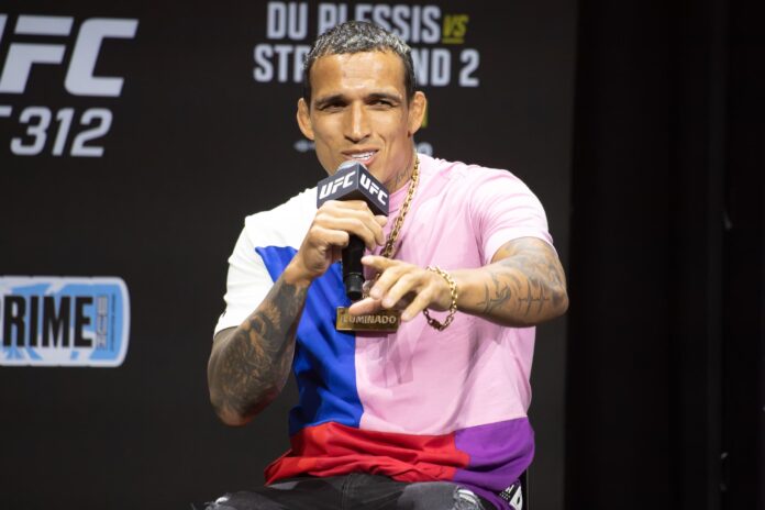 Charles Oliveira during the UFC 312 Q&A