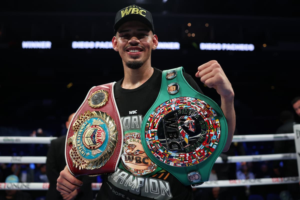 Diego Pacheco after his victory over Kevin Lele Sadjo