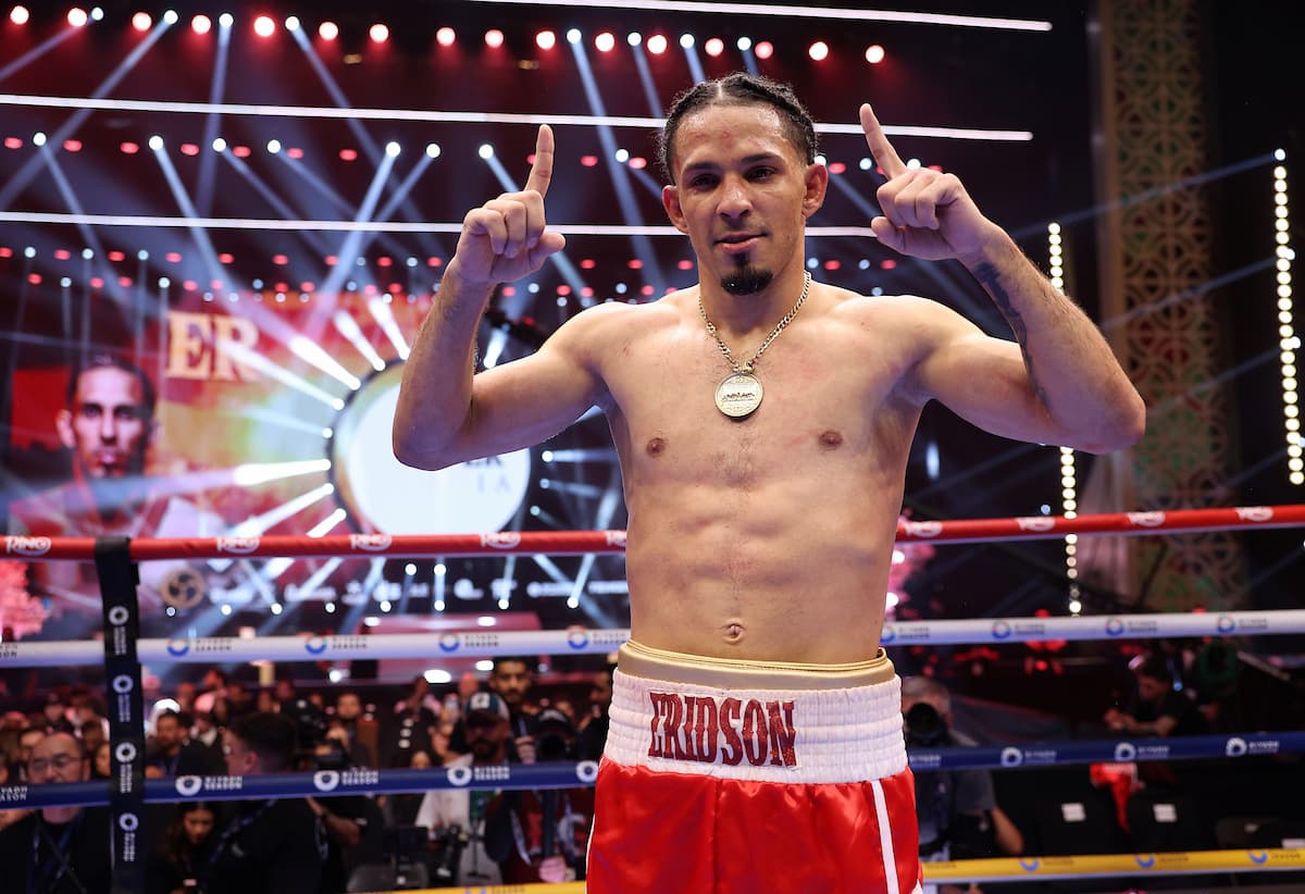 Eridson Garcia following his victory over Taiga Imanaga during their bout