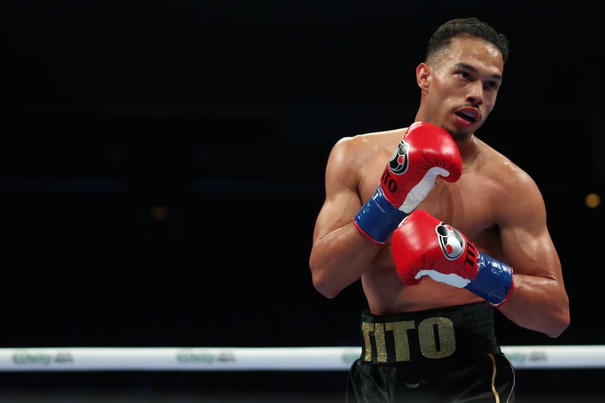 Ernesto Mercado during his bout against Antonio Moran