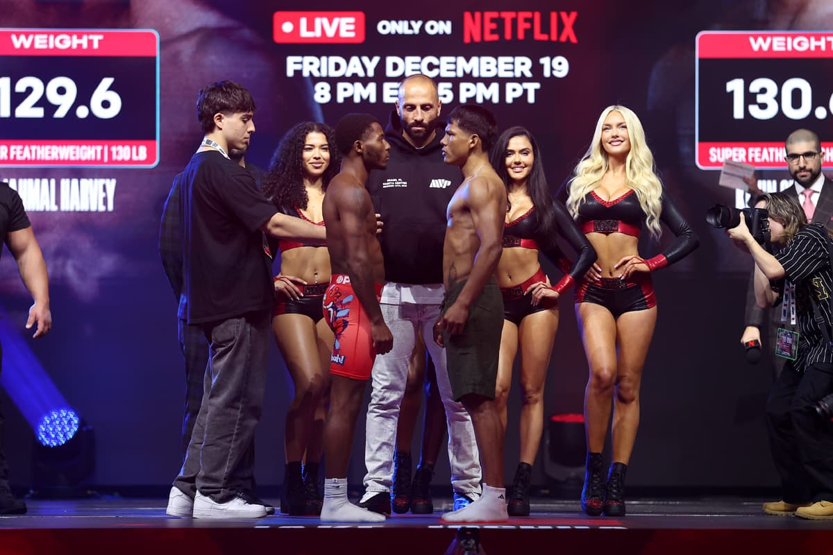 Jahmal Harvey and Kevin Cervantes face off