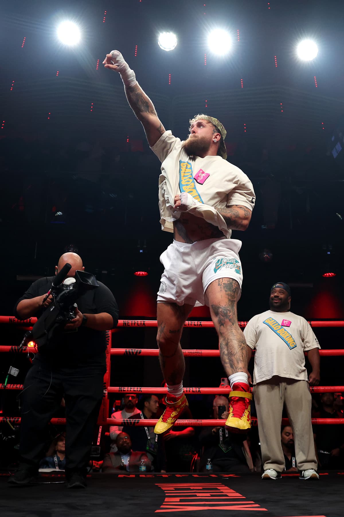 Jake Paul during an open workout